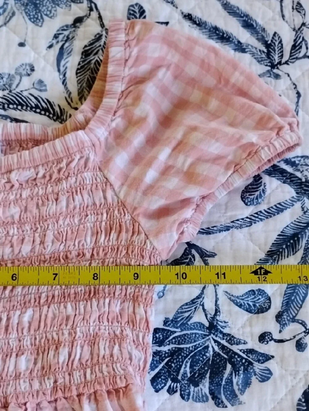 The Children's Place Pink Gingham Smocked Kids Dress